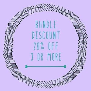 20% off bundles of 3 or more!